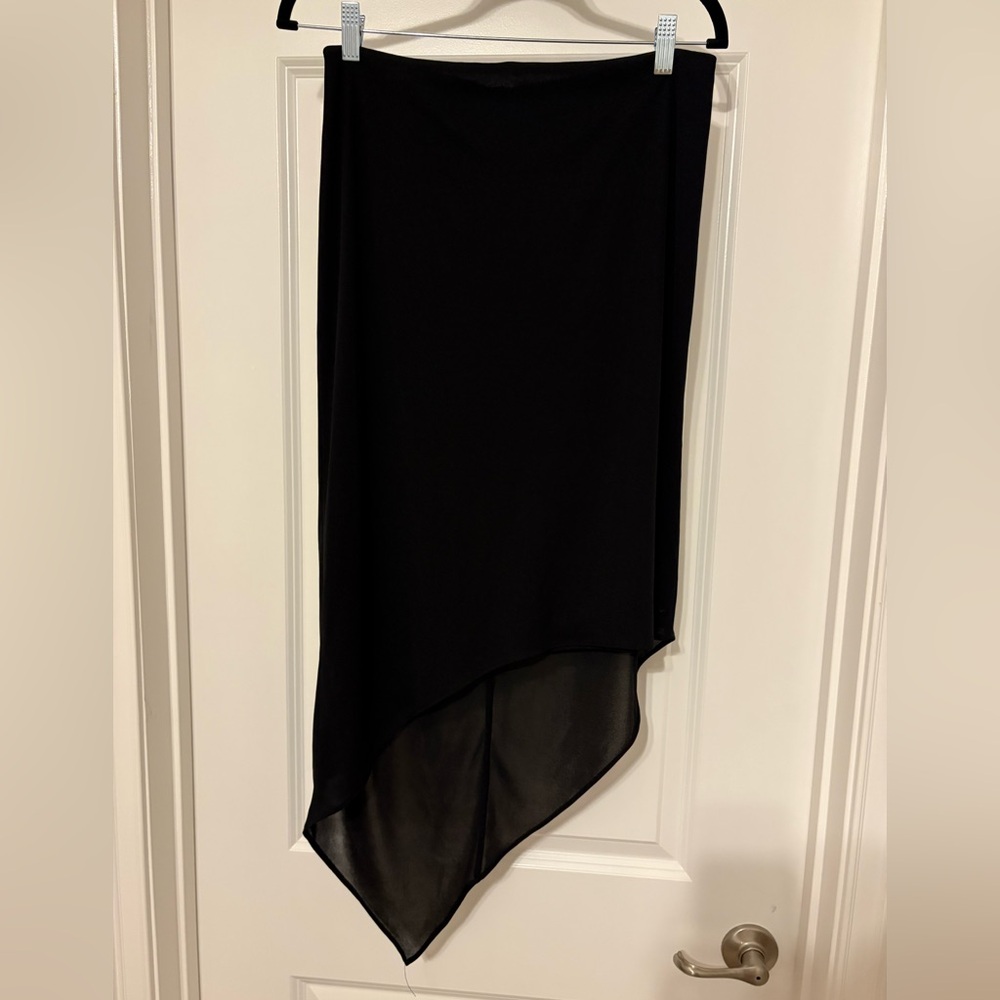 David Meister Chic Black Asymmetrical Skirt